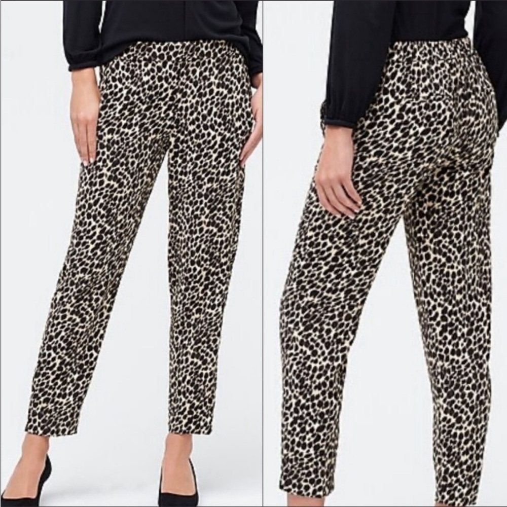 J. Crew Jamie leopard pant size 00